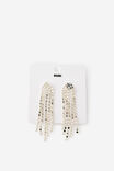 Large Charm Earring, SILVER GLOW MESH DROP - example image 2
