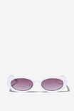 Ophelia Oval Sunglasses, ECRU - alternate image 1