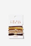 All Tied Up Hair Tie Pack, GOLD BROWN/METALLIC - alternate image 1