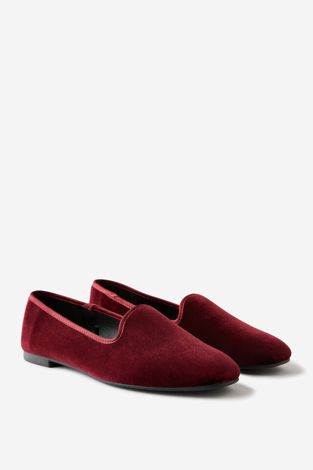 Sophie Slipper Cut Loafer, CHERRY VELVET