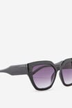 Liana Oversized Sunglasses, BLACK/PURPLE SMOKE - alternate image 2