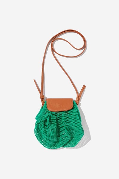 Eve Netted Crossbody Bag, IVY LEAF