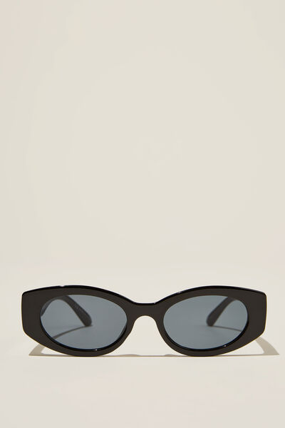 Ruby Round Sunglasses, BLACK