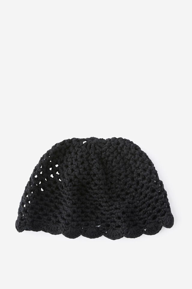 Isla Cap, BLACK CROCHET