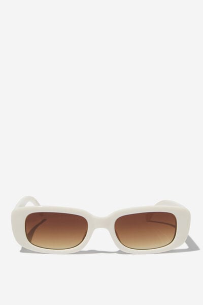 Óculos de Sol - Abby Rectangle Sunglasses, IVORY