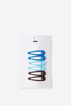 Hair Clips, CHOC/BLUE/COBALT SNAP - example image 2