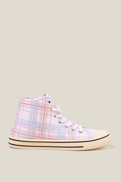 Harlow High Top, ORCHID CHECK