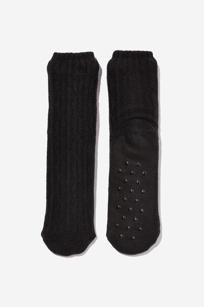 Loungin Sock, BLACK