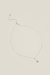 Colar - Pendant Necklace, SILVER PLATED PEARL DROP - vista alternativa 1