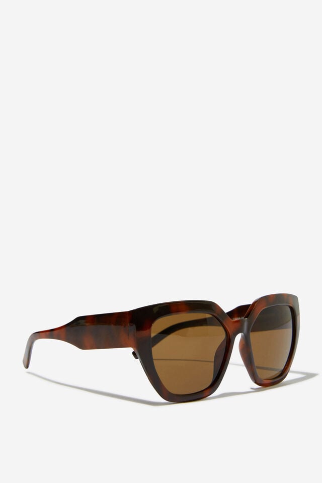 Liana Oversized Sunglasses, TORT