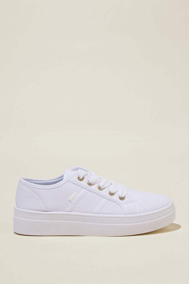 Winslow Canvas Platform Sneaker, WHITE CANVAS