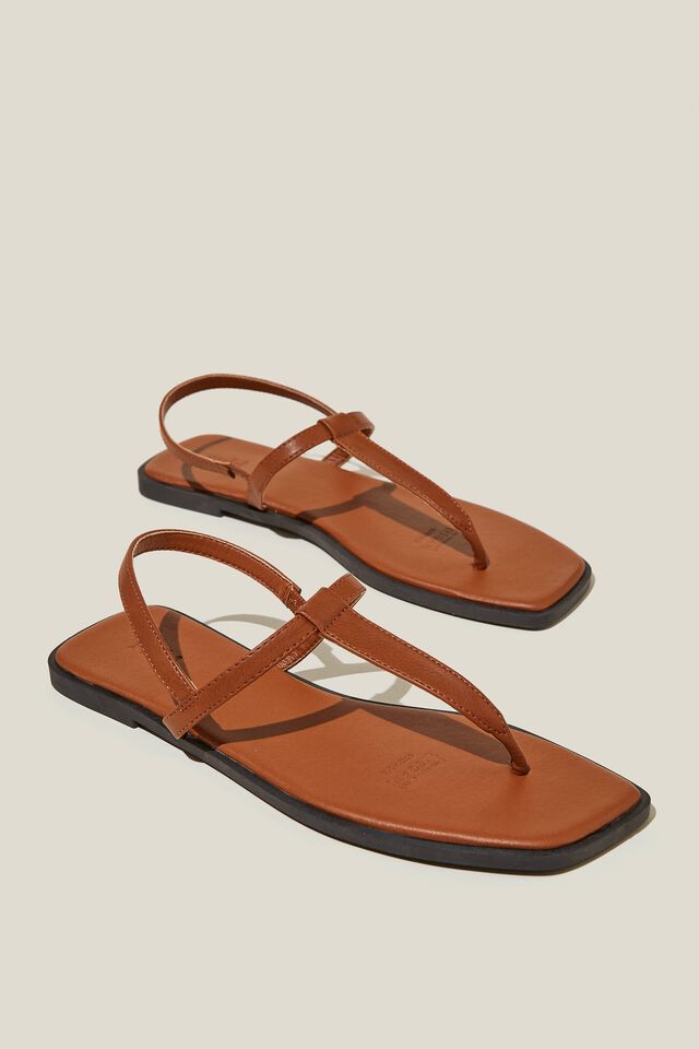 Airlie Toe Post Sandal, TAN SMOOTH