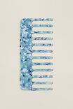 Wavy Hair Comb, BLUE MARBLE - alternate image 1