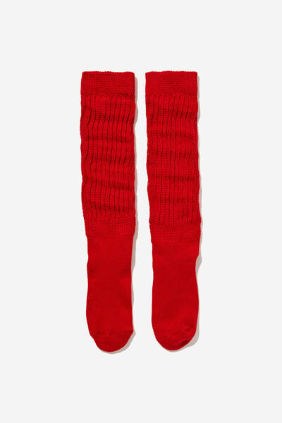 90 S Scrunch Sock, RED