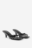 Penny Strappy Kitten Heel, BLACK PU - example image 4