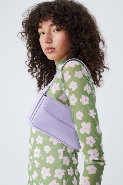 Amy Mini Shoulder Bag, LILAC PATENT