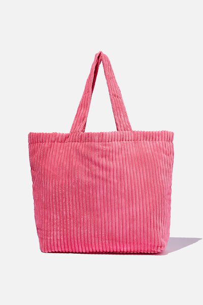 Textured Tote, PINK CORD