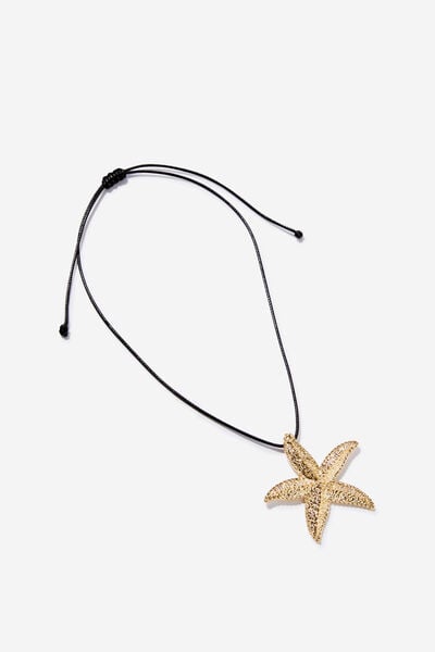 Cord Pendant Necklace, UP STARFISH