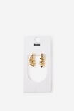 Mid Charm Earring, GOLD GLOW MESH SMALL DROP - example image 2