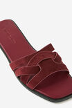 Bella Slide, BURGUNDY FAUX SUEDE - example image 2
