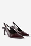 Amber Pointed Slingback, BURGUNDY GLOSS - alternate image 4