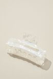 Amber Hair Claw, BRIGHT WHITE MARBLE - alternate image 1