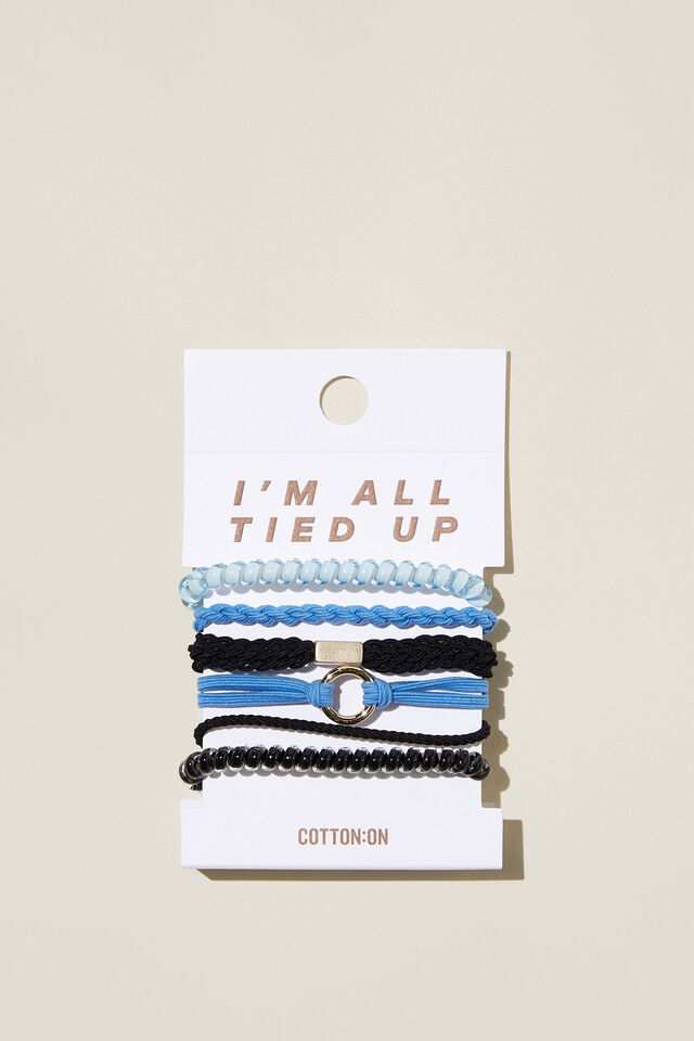 All Tied Up Hair Tie Pack, BLUE