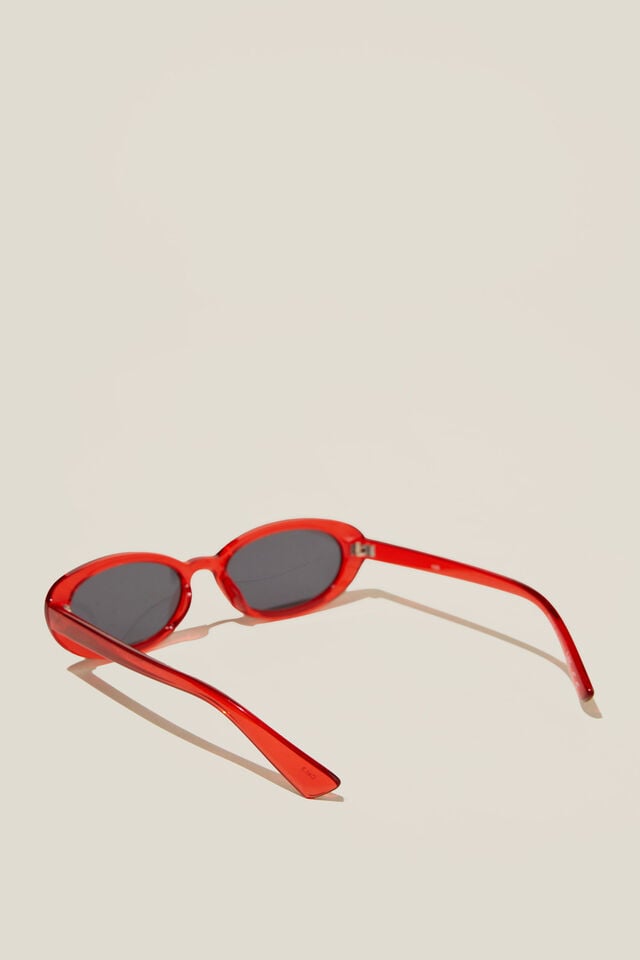 Ophelia Oval Sunglasses, SCARLET RED