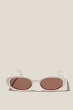 Ophelia Oval Sunglasses, IVORY