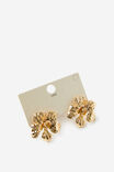 Mid Charm Earring, UP FLOWER STUD GOLD - example image 2