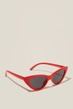 Erica Cateye Sunglasses, SCARLET RED - alternate image 2