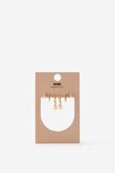 Premium Plated 3Pk Small Earring, GOLD DIA DROP CLUSTER - example image 2