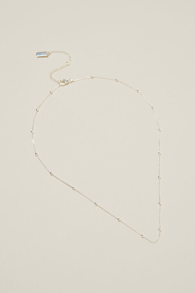 Colar - Fine Chain Necklace, SILVER PLATED FINE SATELLITE