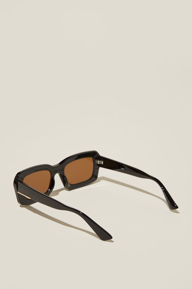 Miles Square Sunglasses, BLACK