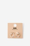 Premium Plated Small Hoop Earring, SILVER FINE HUGGIE - example image 2