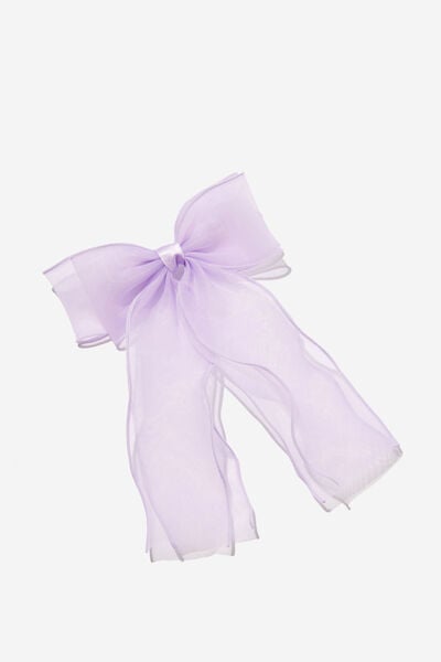 Tilly Hair Bow, LILAC ORGANZA