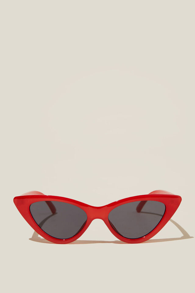 Erica Cateye Sunglasses, SCARLET RED