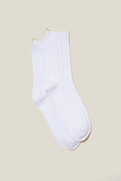 The Signature Crew Sock, WHITE