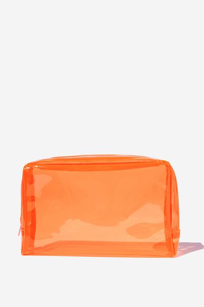 Clear Cos Pouch, ORANGE