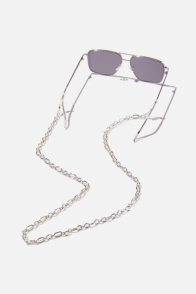 Sofia Glasses Chain, SILVER VARIGATED LINK