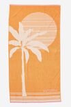 Personalised Bondi Rectangle Towel, PALM TREE MELON