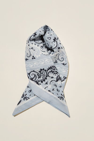 Echarpe - Bandana Square Scarf, HORIZON BLUE