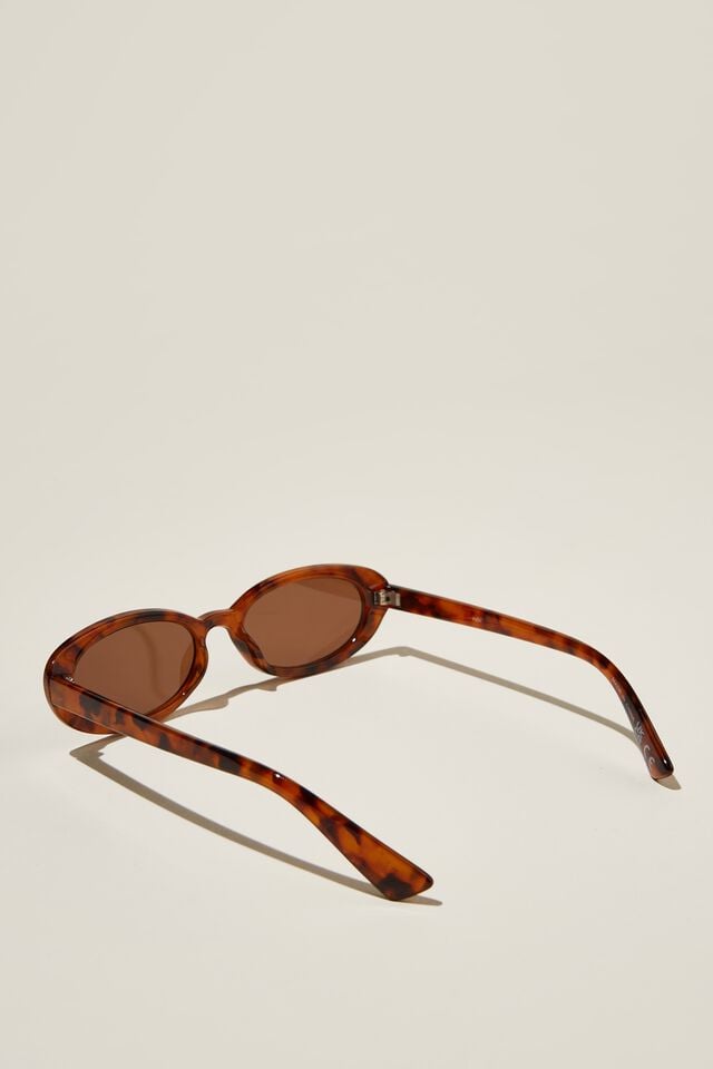 Ophelia Oval Sunglasses, SEPIA TORT