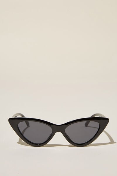 Óculos de Sol - Erica Cateye Sunglasses, BLACK