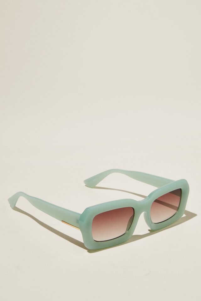 Miles Square Sunglasses, CAMEO GREEN