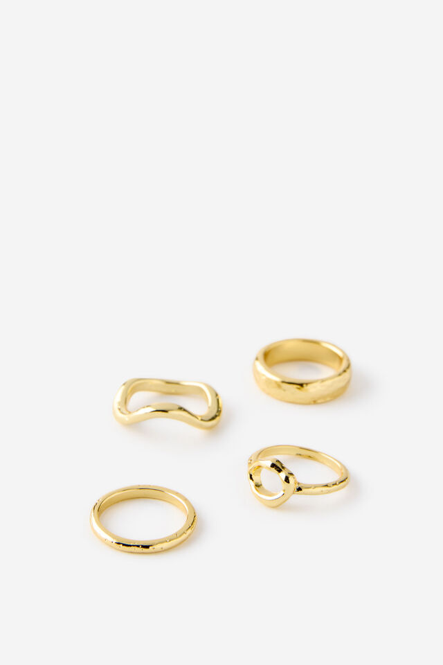 Multipack Rings, GOLD PLATED MOLTEN