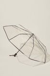 Rainy Day Compact Umbrella, TRANSPARENT MINI DOT/BLACK - alternate image 1