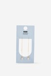 Waterproof Mid Charm Earring, GOLD THREADER DIA DROP - example image 1