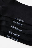 5Pk Quarter Crew Sock, BLACK - example image 2