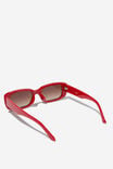 Abby Rectangle Sunglasses, SCARLET RED - alternate image 3